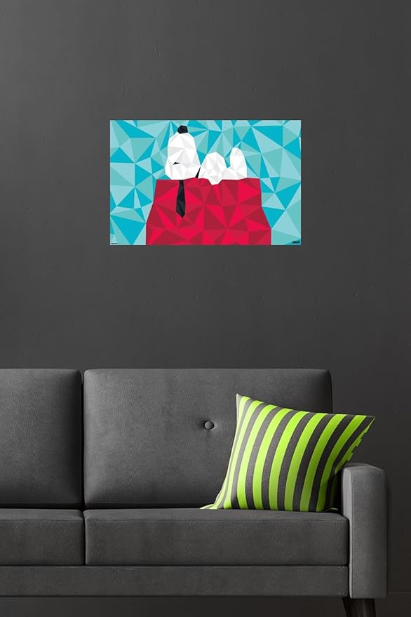 Peanuts: Astronomy-Geometry - Snoopy Wall Poster, 22.4L" x 14.7W", Premium Poster & Mount Bundle