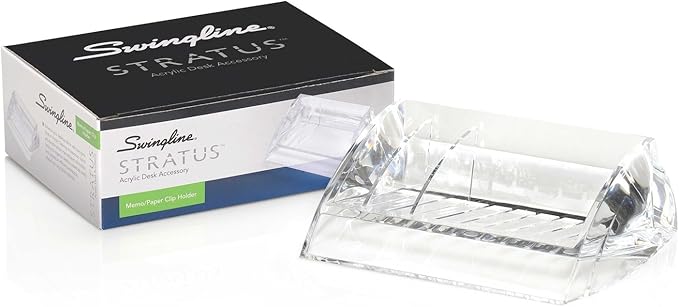 Swingline Memo & Paper Clip Holder, Acrylic, Stratus, Clear (S7010136)