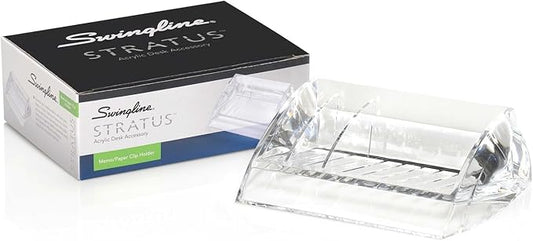 Swingline Memo & Paper Clip Holder, Acrylic, Stratus, Clear (S7010136)