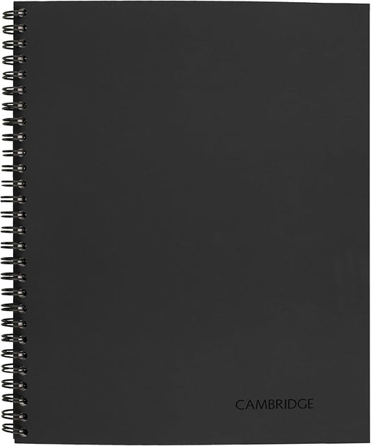 Cambridge Limited Business Notebook, Legal Ruled Paper, 6-3/4" x 9-1/2", 80 Sheets, Flexible Soft Touch Cover, Wirebound, Gray (06672)