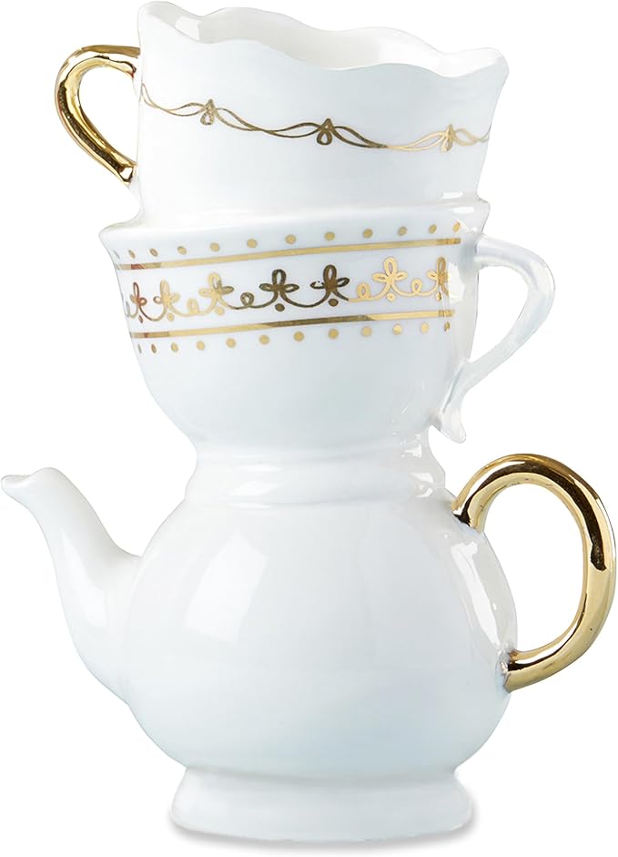 Kate Aspen Vintage Tea Party Antique Look Ceramic Bud Vase (Medium), Party Favor, Take Home Gift, Wedding Decoration, Table Decor, Bridal Shower Decorations