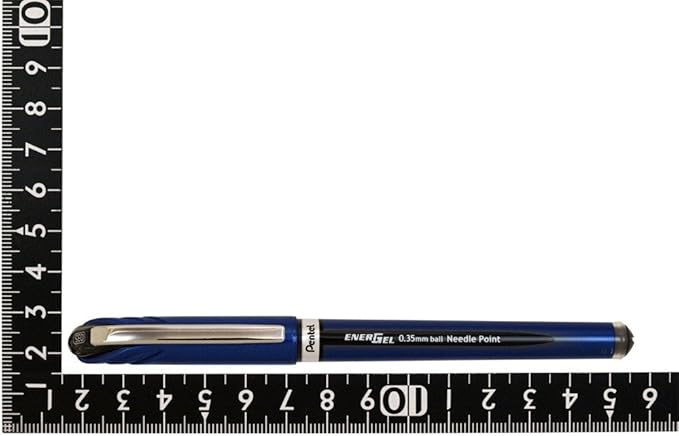 Pentel Energel Euro Ballpoint Pen, 0.35mm Needle Tip, Blue Ink (BLN23-C)