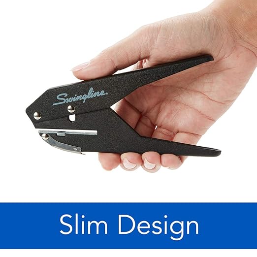 Swingline 1 Hole Punch, 20 Sheet Capacity Hole Puncher, Low Force Plier Paper Punch, Black & Silver (74017) (Pack of 6)