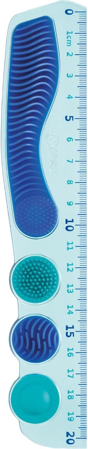 Maped -4-piece set Kidy Learn Concentration - Ruler - Pencil sharpeners - Eraser - Graphite relaxing tip - Sensory stimulation - improve concentration - recommended by teachers