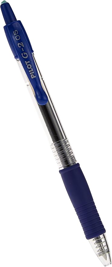 Pilot G2 Premium Gel Roller Pens, Extra Fine Point 0.5 mm, Blue Ink Pens Extra Fine Point, Pack of 12 - Ideal for School, Journaling, and Office Writing