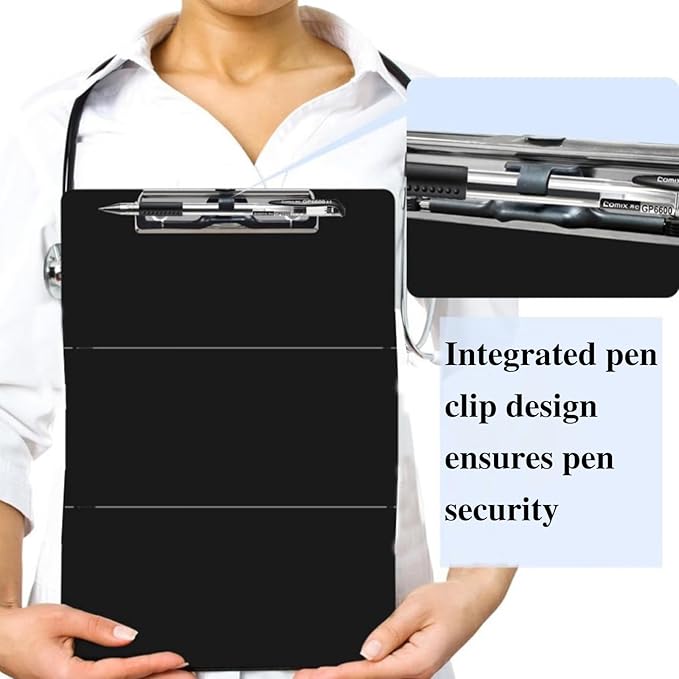 Foldable Nursing Clipboard with Cheat Sheets - 4-Pack Thick & Sturdy Medical Writing Board for Nurses, Nursing Students & CNAS | Portable Clipboard with Pen Holder & Ruler for Hospital Clinical Duty