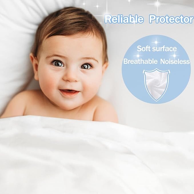 2 Pack Softhour Full Size Waterproof Mattress Protector, Stretch to 21'' Deep Pocket, Soft Breathable, Ideal for Home & Commercial Use