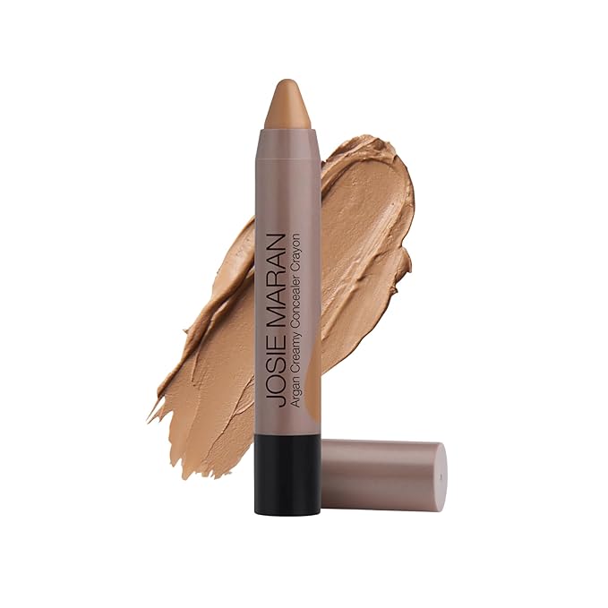 Josie Maran Argan Cream Concealer Crayon - Blemish & Under Eye Concealer Stick - Hydrating Luminous Finish with Buildable Coverage - Non-Comedogenic, Creaseless & Non-Cakey Formula - Medium 1 (0.1 oz)