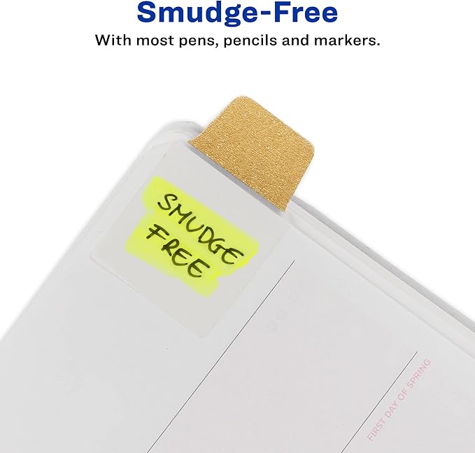 Avery Mini Ultra Tabs, 1" x 1.5", 2-Side Writable, Assorted Metallic Colors, 40 Repositionable Tabs (74785)