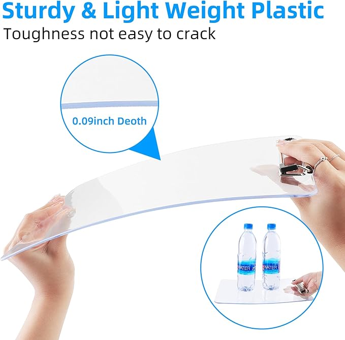 Plastic Clipboards, A4 Acrylic Clear Board 8.5x11 for Classroom, Students, Transparent Letter Size 9" x 12.5" with Low Profile Clip, Office & School Supply