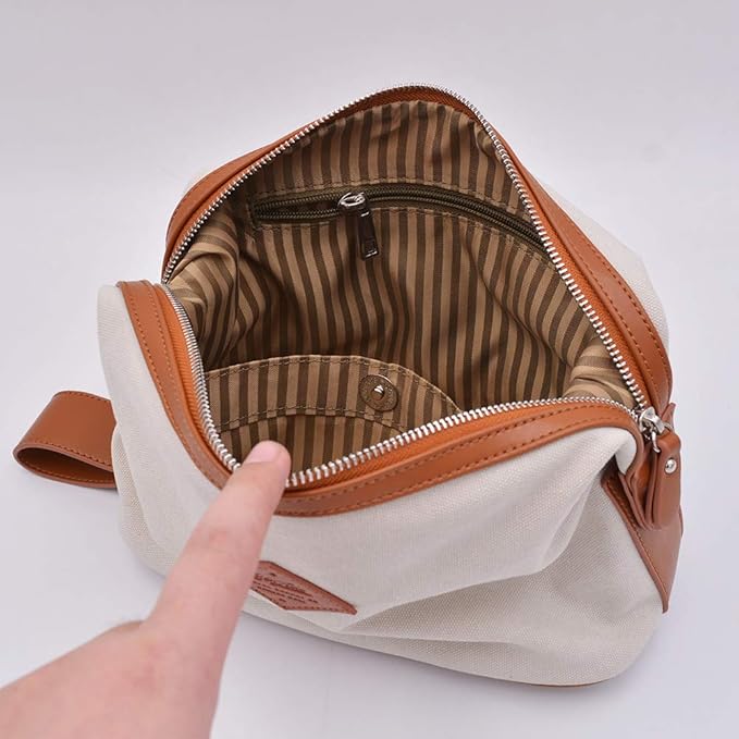 Convenience Kits International Premium Canvas Toiletry Bag (Ivory)