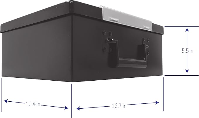 Honeywell Safes & Door Locks - Hideable Small Safe Box - Fire Resistant Document Safety Box for Home - Steel Security Digital Code Lock for Personal Items, Jewelry, Money Safe - 0.26-CU - Black - 6108