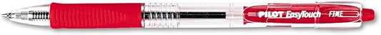 PILOT EasyTouch Refillable & Retractable Ballpoint Pens, Fine Point, Red Ink, 12-Pack (32212)