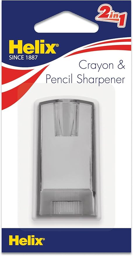 Helix Pencil & Crayon Canister Sharpener, Assorted Colors (37112)