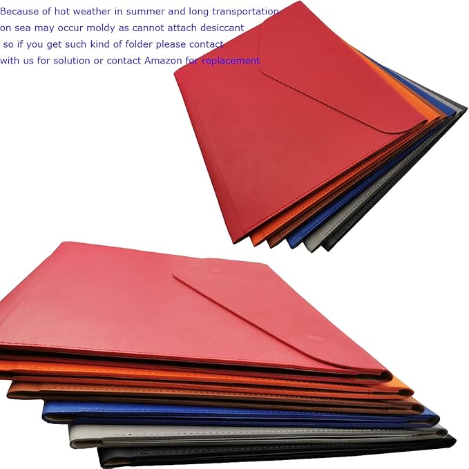Enyuwlcm PU Leather A4 File Folder Document Holder Waterproof Portfolio Envelope Folder Case with Invisible Magnetic Closure (Purple, A4)