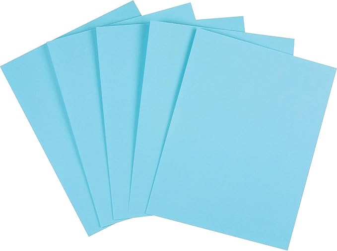 Staples Cardstock Paper 110 lbs 8.5-Inch x 11-Inch Blue 250/Pack, For Office, School & Home