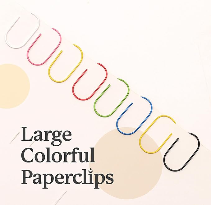 50 Pcs Jumbo Planner Paper Clips 2 inch – Cute Fun Paper Clips, Gifts for Planner Lovers