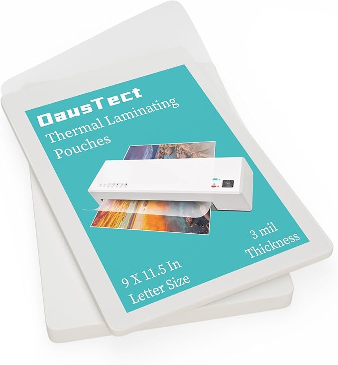 Thermal Laminating Pouches 3 mil, Clear 9 x 11.5 Inch Laminating Sheet Paper for Thermal Laminator, Holds 8.5 x 11 Inch Letter Size Sheets (2000 Pack)