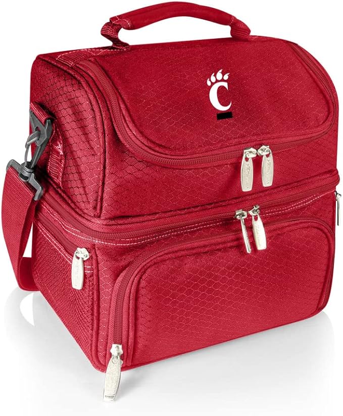 PICNIC TIME NCAA Nebraska Cornhuskers Pranzo Lunch Bag - Insulated Lunch Box with Picnic Set - Lunch Cooler Bag