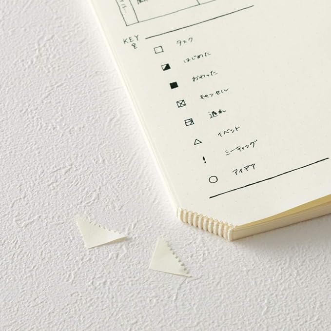 DESIGNPHIL Midori 15313006 Notebook, MD Notebook, Journal, A5, 1 Page Per Day, Dot Square A
