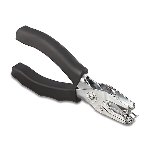 Staples Premium 1‑Hole Punch, 5‑Sheet Capacity – Metal Single‑Hole Punch