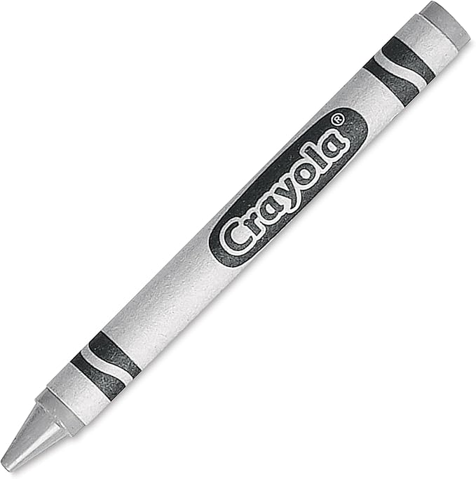 Crayola Metallic Silver Crayons, Bulk Crayons, 12 Count