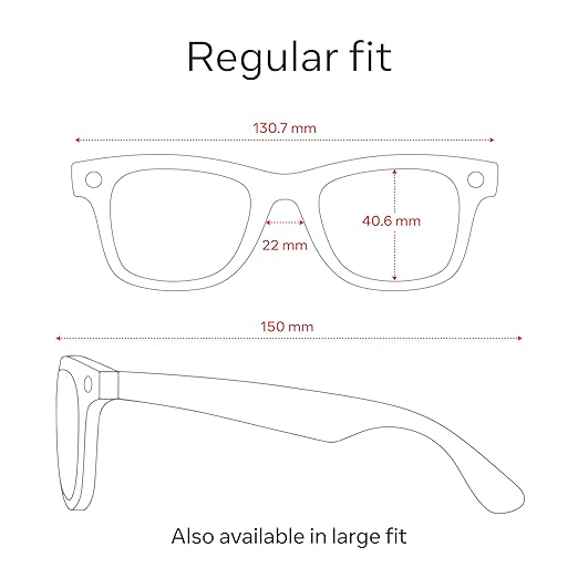 Ray-Ban Meta (Gen 1), Wayfarer, Shiny Black | Smart AI Glasses for Men, Women — 12 MP Ultra-Wide Camera, Open-Ear Speakers for Audio, Video Recording and Bluetooth — Clear Lenses — Wearable Technology