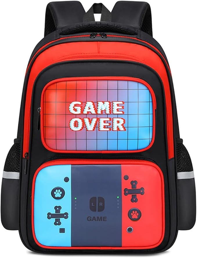 Kids Backpack For Boys, Gamer Boys Backpack with Lunch Box and Pencil Case For Children Teens Elementary Middle School, Mochilas Escolares Para Niños