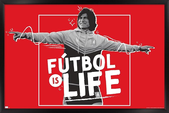 Ted Lasso - Futbol is Life Wall Poster, 34L" x 22.4W", Black Framed Version