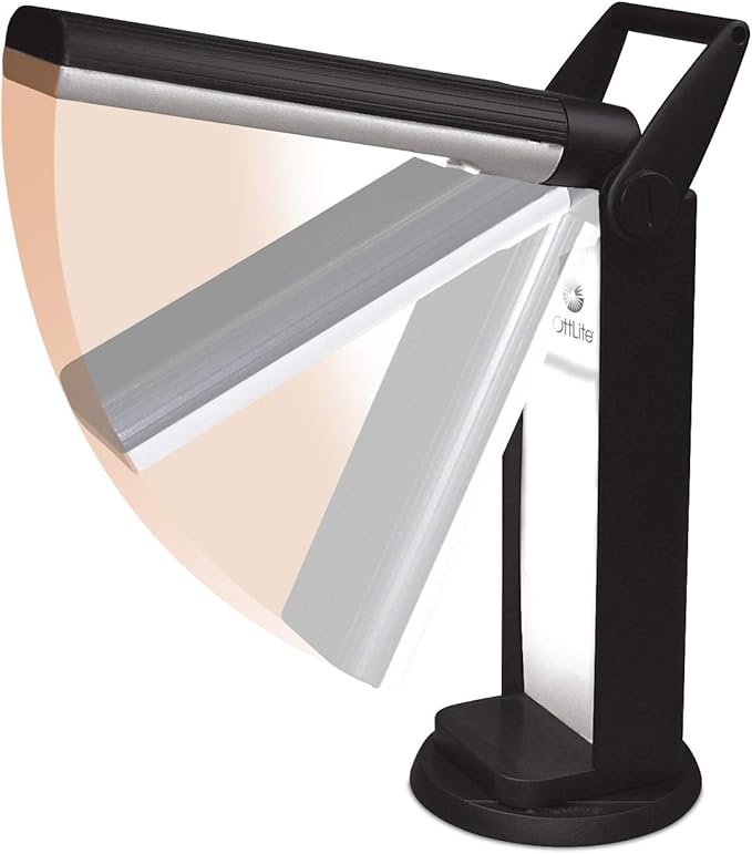 OttLite L139AB 13 Watt Desk Lamp with Swivel Base, Black