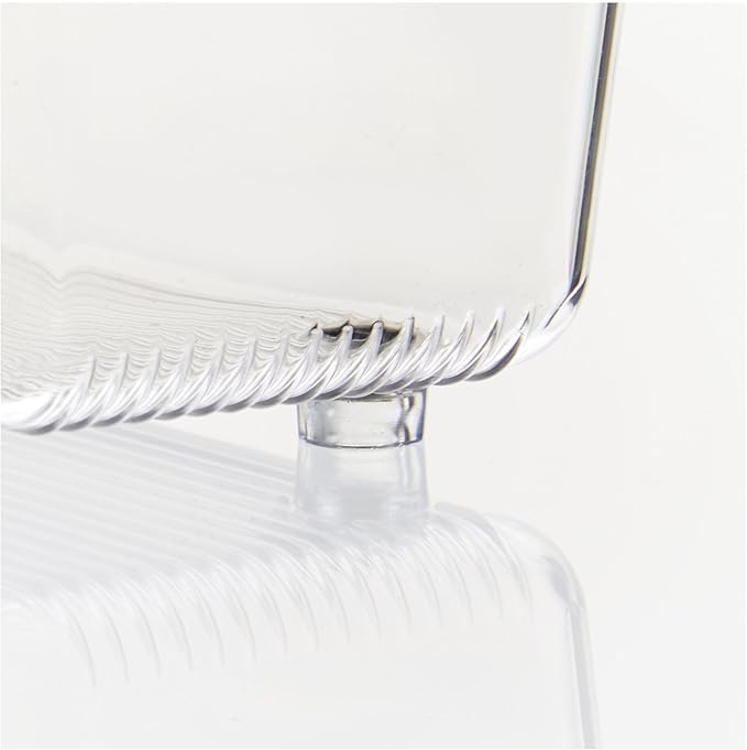 iDesign Plastic Drawer Organizer Bins - Storage for Kitchen, Bathroom, and Desk Drawers - Set of 6 - Clear