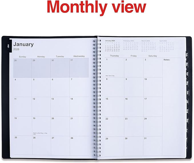 Staples Planner -, Large 18 Months Academic Daily Weekly Monthly Planner Yearly Agenda Jan. –June, 7.9" x 9.8", Page Tabs, Separator Page, Pocket Folder, Bookmark, Stickers, Sticky Note Set
