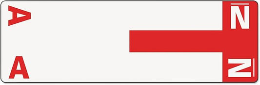 Smead AlphaZ NCC Color-Coded Label, A&N, Label Sheet, Red, 100 per Pack (67152)