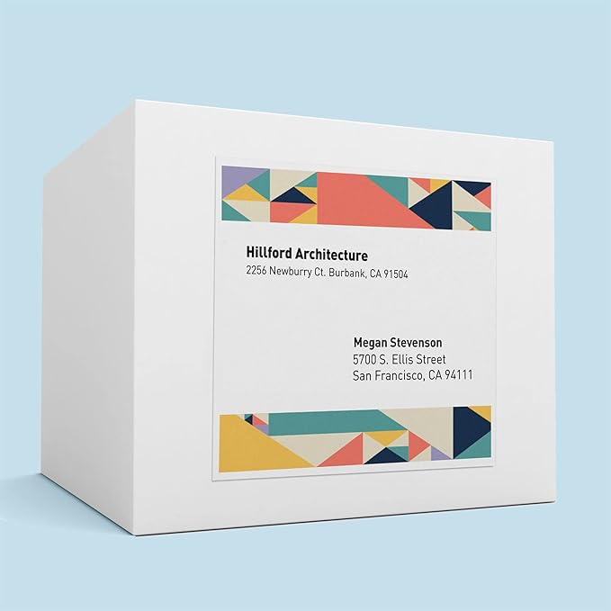 Avery Glossy White Rectangle Labels, 8.5" x 11", 50 Glossy White Labels, Permanent Adhesive, Laser/Inkjet Printable