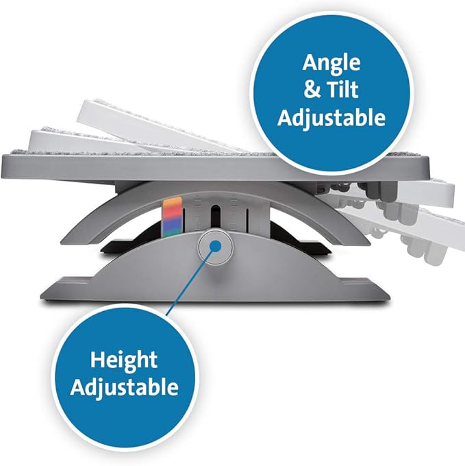 Kensington Ergonomic Foot Rest - Improve Posture, Circulation and Back & Leg Comfort with SmartFit SoleMate Pro Elite Foot Rest for Under Desk (K50345EU)