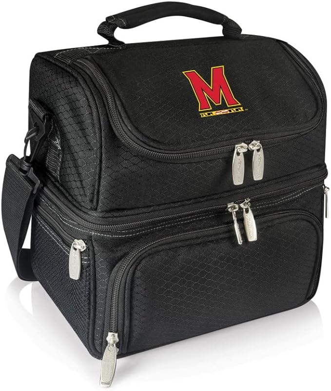 PICNIC TIME NCAA Nebraska Cornhuskers Pranzo Lunch Bag - Insulated Lunch Box with Picnic Set - Lunch Cooler Bag