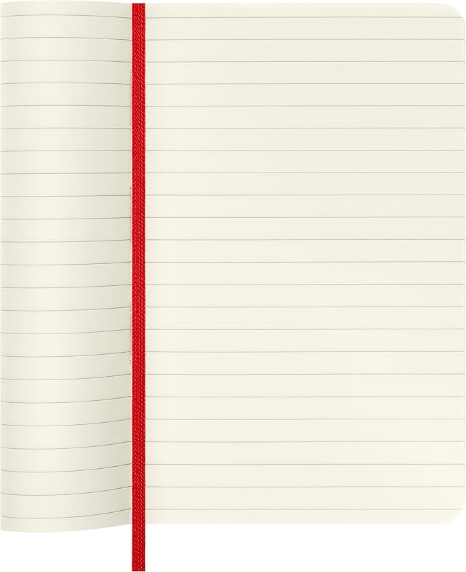 Moleskine Classic Notebook, Soft Cover, Pocket (3.5" x 5.5") Ruled/Lined, Scarlet Red, 192 Pages