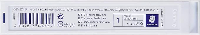 Staedtler Mars Lumochrom 204 - Case of 12 Drawing Leads 2 mm Assorted