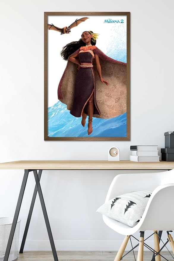 Trends International Disney Moana 2 - Matangi Wall Poster, 34L x 22.4W, Bronze Framed Version