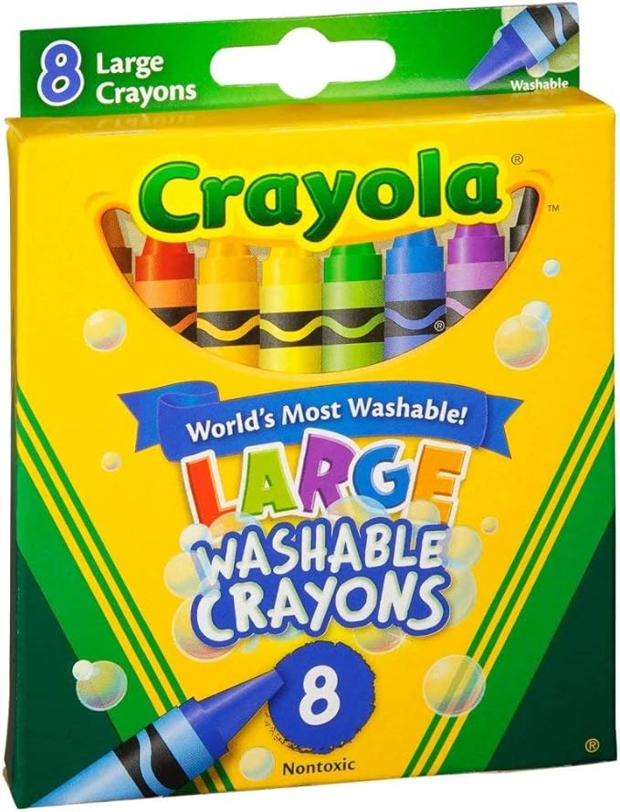 17 Pack CRAYOLA WASHABLE CRAYONS LARGE 8CT