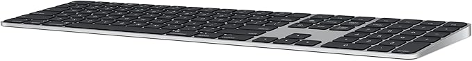 Apple Magic Keyboard with Touch ID and Numeric Keypad: Wireless, Bluetooth, Rechargeable. Works with Mac Computers with Apple Silicon; US English - Black Keys