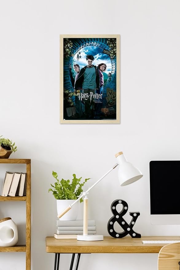 Harry Potter and the Prisoner of Azkaban - Sky One Sheet Wall Poster, 22.4L" x 14.7W", Blonde Framed Version