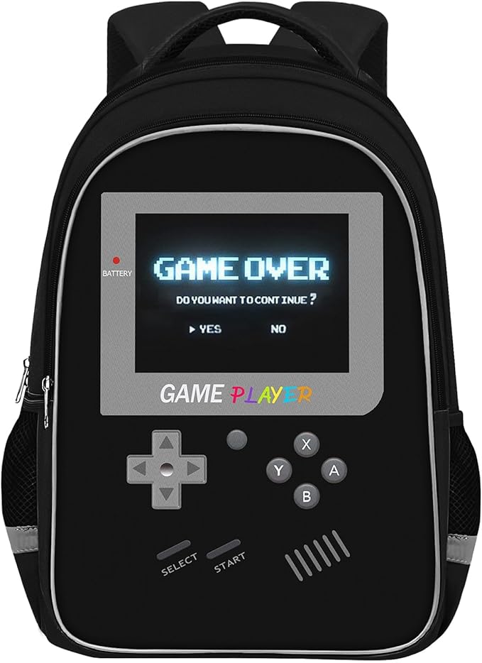 School Backpack For Boys - Gamer Boys Backpack For Kids Children Teens Elementary Middle School - Ages 6-18，17″