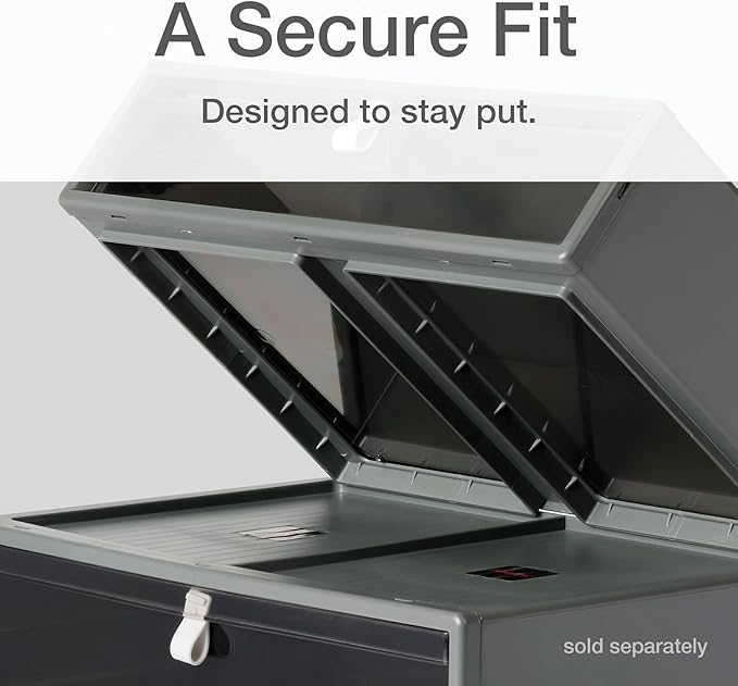Pendaflex Stackable Drawer, Durable Plastic, Silicon Handles, Tinted Drawers, Single, Gray, 14" x 9" x 3.5", Large, 1 Piece (41794)