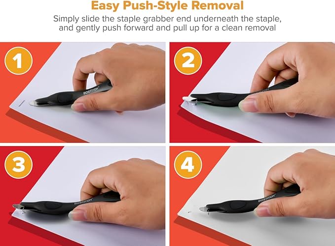 Bostitch Office Easy Staple Remover, Magnetic Tip, 3-Pack (40000M-BLK-3PK)