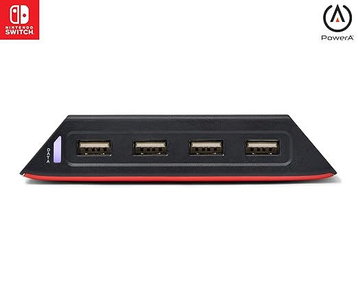 PowerA 4-Port Hi-Speed USB Hub for Nintendo Switch™, USB 2.0, 6 ft. USB Cable, Weighted Base, Officially Licensed