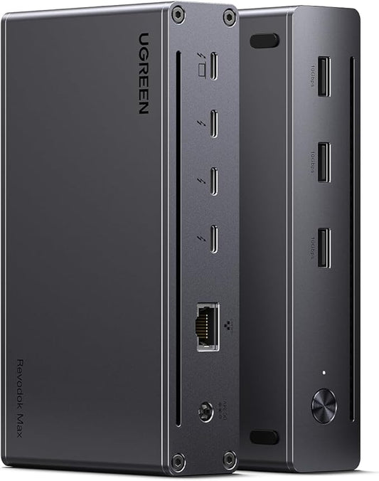 UGREEN Thunderbolt 4 Dock 8-in-1 40Gbps TB4 Hub 3 x TB 4 Dual 4K@60Hz or Single 8K Display, 85W Charging, Gigabit Ethernet, 3 x USB A 3.2. Revodok Max 208 for Mac M1/M2/M3/M4 Pro/Max