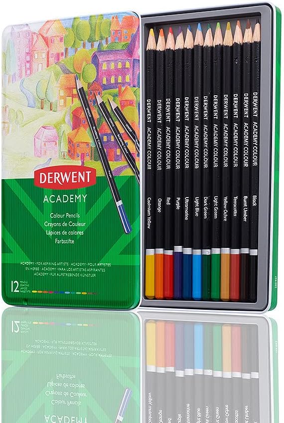 Derwent Academy Colouring 12 Tin