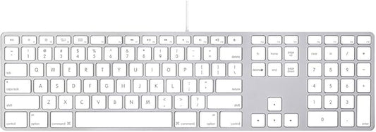 Apple Wired Keyboard with Numeric Keypad MB110LL/A Aluminum (QWERTY English) (Renewed)