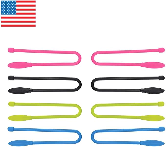 Nite Ize Gear Tie Cordable Twist Tie - Flexible Ties for Cord Management - Reusable Rubber Twist Ties for Wires - Waterproof & UV Resistant - Assorted Colors - 6-inch, 8 Count (2 Pack)